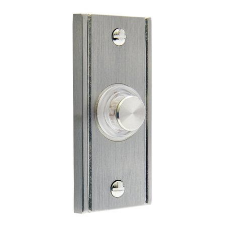 Iq America DP1633 Wired Classic Contemporary Unlit Pushbutton Solid Brass  Doorbell BN DP1633